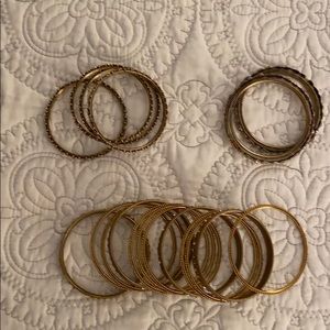 3 sets of bangle bracelets